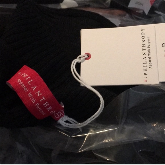 N:PHILANTHROPY Asymmetric Black Sweater Dress 577xs - Picture 5 of 7